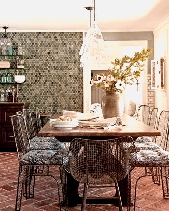 Old Terracotta Style Dining Room Design Floor Old Tile Luxurystyle Es
